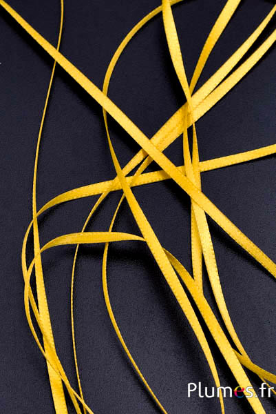 Ruban satin - largeur 3 mm - jaune